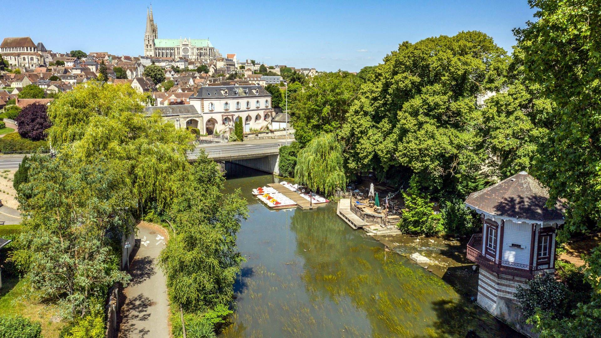 La petite Venise à Chartres sur le plan Vert