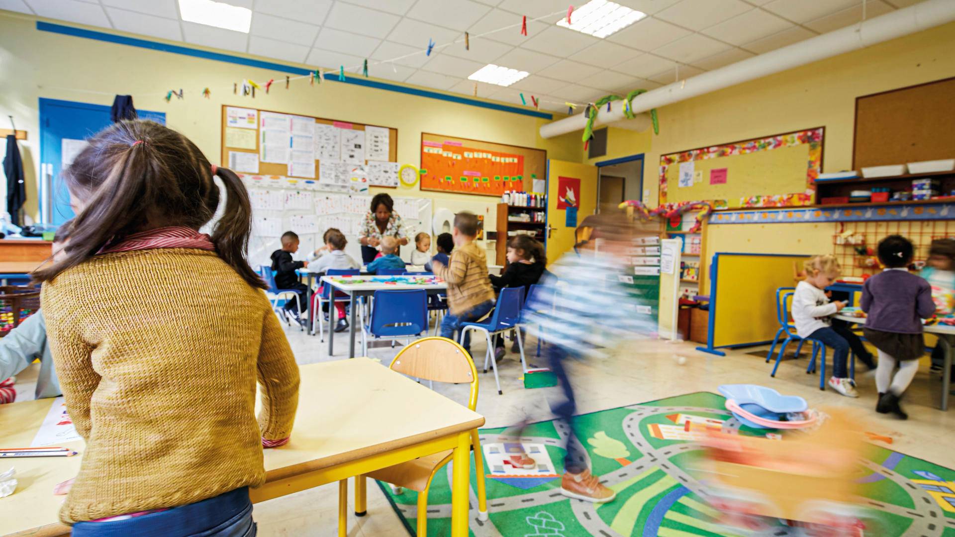 Vue de classe de maternelle