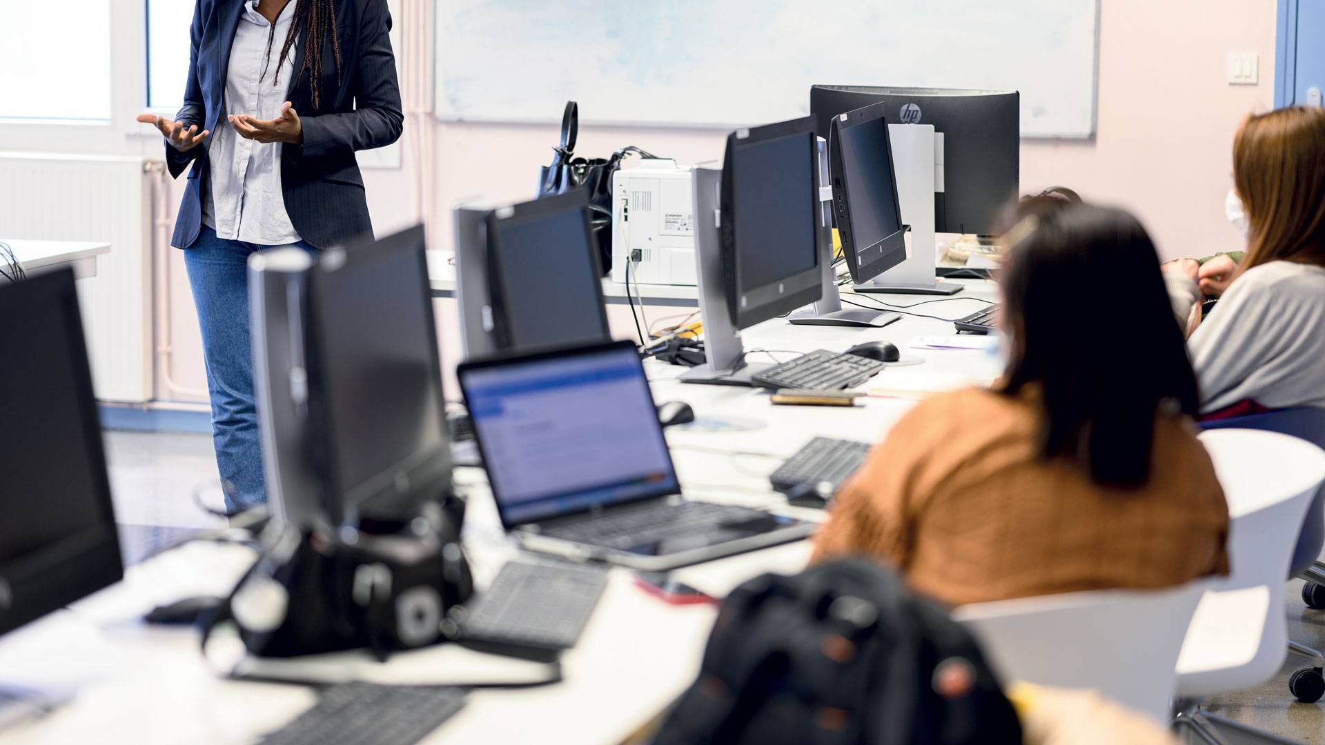 Salle de classe avec des étudiants