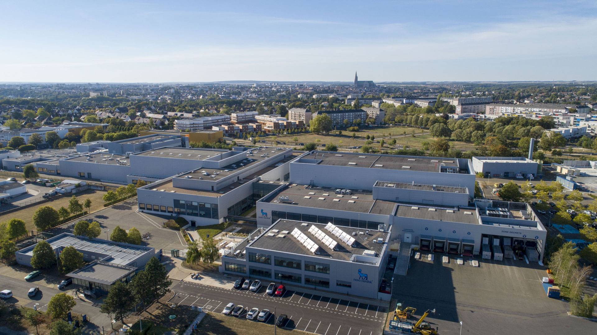 vue aérienne de l'entreprise Novo Nordisk